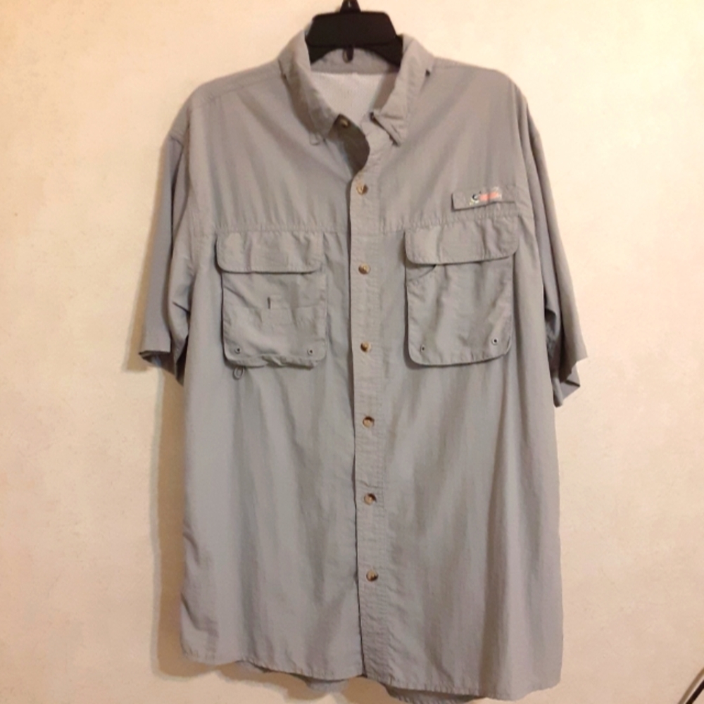 🌞SZ L BUTTON FRONT FISHING SHIRT